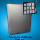 TCUK 12-Pocket Top Loader Folder | For Trading Cards | Holds 384 Cards